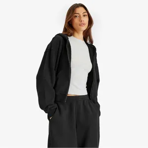 NWT SKIMS VINTAGE FLEECE ZIP-UP HOODIE WASHED ONYX SIZE XS (Dep) thumbnail 2