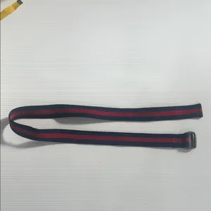 Vintage Ralph Lauren Polo Women's Red/Blue Stripe Double D Ring Preppy Belt thumbnail 3