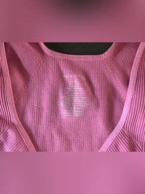 Intimately by Free People Pink Ribbed V-Neck CropTop in the Color Sweet Pea XS/S thumbnail 3