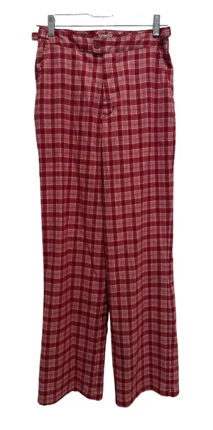 Brandy Melville John Galt Red Plaid Trouser Pants‎ 26 Waist thumbnail 1
