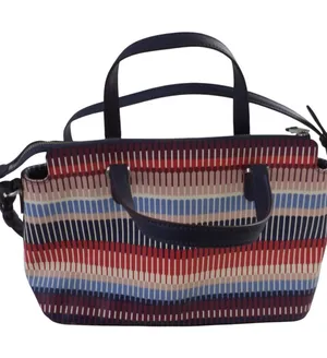 Ralph Lauren Lindley Alissa women’s shoulder bag tote purse multi striped thumbnail 1