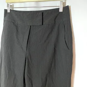 Djerf Avenue black gray striped high waist trousers 35 inseam womens M $170 MRSP thumbnail 2
