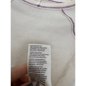 Free People She's Reversible Cuff Thermal Tee Oatmeal Size Small Bohemian thumbnail 7