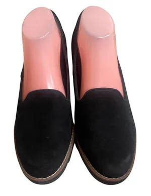 Vionic Willa Wedge Black Suede Water Repellent Loafers Womens 9.5 shoes casual thumbnail 1