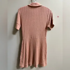 NEW Free People Beach New Afternoon Ribbed 100% Cotton Mini Dress Rose Women’s S thumbnail 9