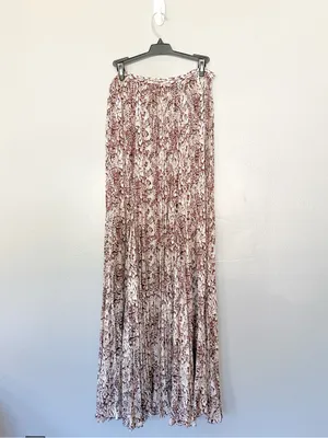 Marie Oliver Wesley Anthropologie Snake Print Pleated Maxi Skirt Size 6 thumbnail 12