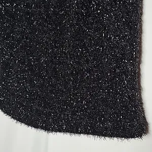 Alexia Admor New York metallic shimmer shaggy fuzzy soft evening top sz Medium thumbnail 4