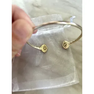 Kendra Scott Pink Stone & Clear Rhinestone Silver Bangle thumbnail 6