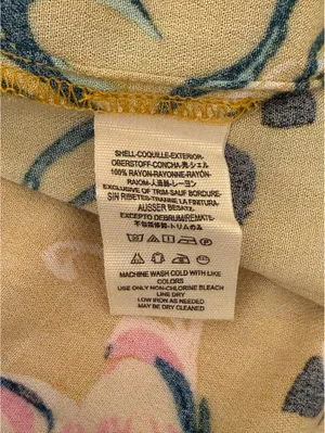 Free People Bella Gold Yellow Floral print tunic top size XS thumbnail 7