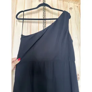 NWT Lulus Black One Shoulder Chiffon Maxi Dress Bridesmaid Wedding Party Sz XL thumbnail 3