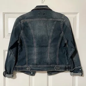 Earl Jean Medium Wash Blue Denim Jean Jacket Size XS thumbnail 5