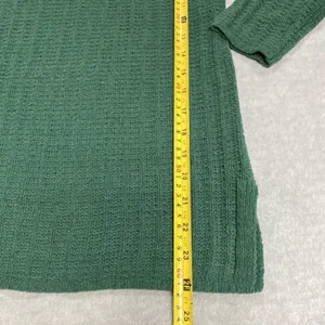 J Jill Sweater‎ Women Medium Green Chenille Knit V Neck Pullover Lucky Feminine thumbnail 11