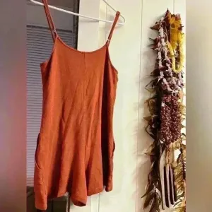 Monrow $128 Revolve Comfy Faded Rust‎ Supersoft Easy Romper Beachy Vacay Resort thumbnail 2