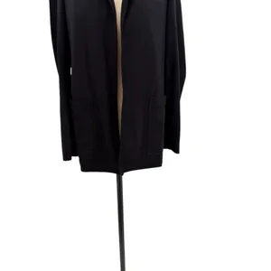 Athleta Eastbound Blazer Black Open Front Stretch Knit Jacket Size‎ 4 thumbnail 6