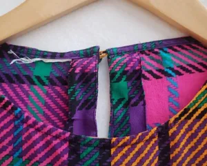 1980's vintage silk blouse w shoulder pads thumbnail 2