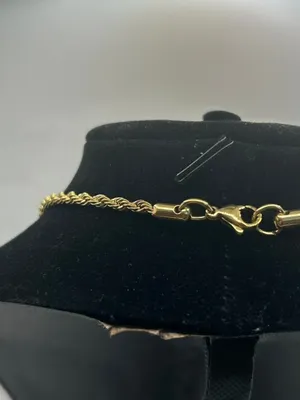 18k Real Gold Rope Chain Necklace 3mm 18 Inch Plated Womens Cute Layering thumbnail 3