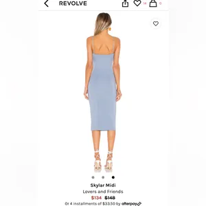 Lovers + Friends Skylar Midi Dress in Blue thumbnail 2