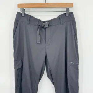 The North Face nylon pants women's 6 cargo zip pockets belted adjustable hiking thumbnail 2