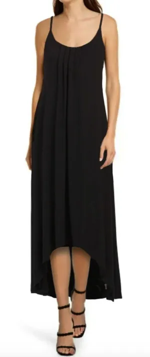 NEW Nicole Miller Sleeveless Strappy Ladder Back Maxi Dress Size S Hi Low Hem thumbnail 1