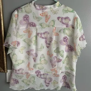 vintage butterfly blouse thumbnail 4