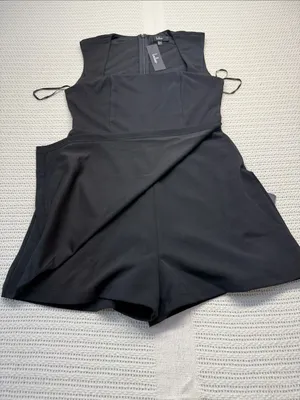 Lulu's Black Enticing Endeavors Black Square Neck Sleeveless Mini Skort Dress thumbnail 4