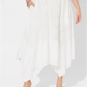 Torrid White Maxi Voile Crochet Trim Skirt thumbnail 4