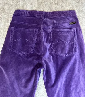 Vintage Parasuco Jeans Extreme Fit purple velvet flared bootcut pants Size 29 thumbnail 5