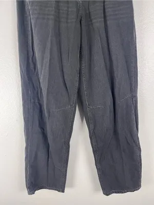 FREE PEOPLE We The Free Black Crossroads Boyfriend Barrel Jeans Size 27 Slouchy thumbnail 8