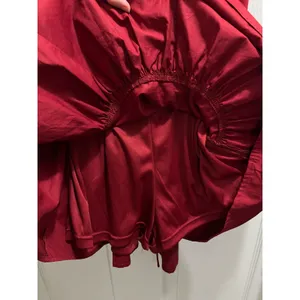 Grand Street Shantelle Romper Burgundy Size Large Classy Cotton thumbnail 7