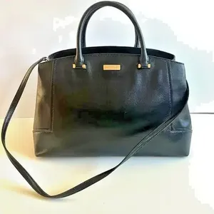 Kate Spade 3 in 1 Large Tote - Crossbody Black Leather thumbnail 1