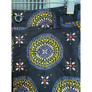 Maeve Anthropologie Black Medallion Print Chino‎ Shorts Size 2 High Rise thumbnail 6