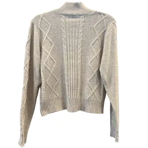 Lulus Size Small Cozy Nature Heather Beige Fringe Sweater thumbnail 5