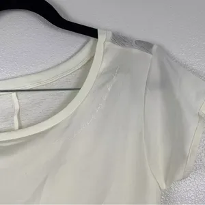 Gymshark Womens Whitney‎ Simmons Longline Lightweight Tee White XS NWT thumbnail 3