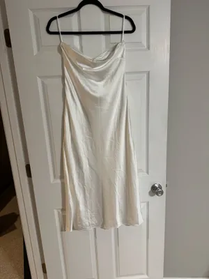 Sachin & Babi Aubrey Strapless Dress White Satin thumbnail 3