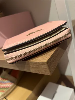 Kate Spade New York Knott Pebbled Leather Small Compact Wallet in Mochi Pink thumbnail 4
