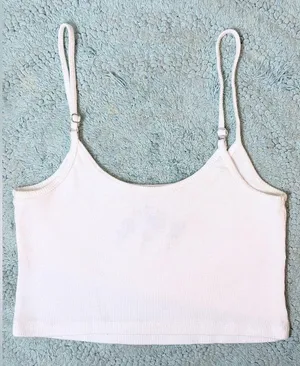 Hollister Baby Cami Crop Tank - White - XS thumbnail 6