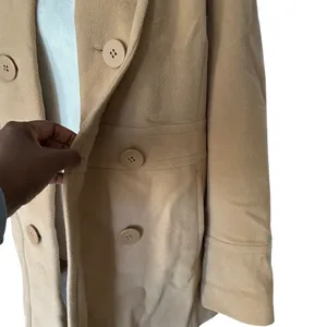 Gallery Camel Tan Color Wool Blend Pea Coat Size M Fall Winter thumbnail 4