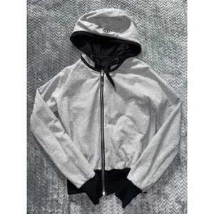 Lululemon Womens Swell Reversible Hooded Jacket Gray Black Full‎ Zip Hoodie Sz 4 thumbnail 5