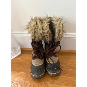 Sorel Joan of Arctic Waterproof Winter Boots Brown Suede Faux Fur NL1540-248 8 thumbnail 2