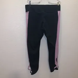 Victoria’s Secret PINK Leggings Elastic Waist Logo detail bottom Pink Black thumbnail 5