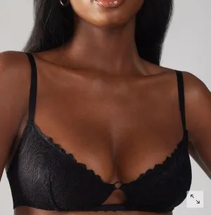 Savage X Fenty Large Black Lace Fast Lane Fashion Bralette thumbnail 1