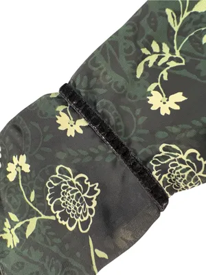 Vintage Y2K New York & Company Sheer Floral Blouse Whimsigoth Bell Sleeve M thumbnail 11