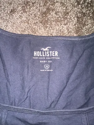 Hollister Navy Crop Top Size Medium 0536 thumbnail 2