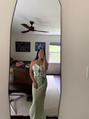 JW Pei Orchid Embroidered Dress - Light Green thumbnail 8
