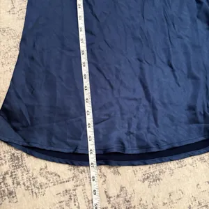 Lulus Incredible Love Navy Satin Cowl Back Midi Slip Dress Size Large Cocktail thumbnail 6