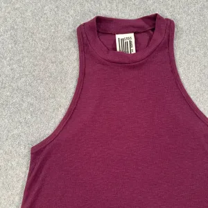 Free People Ribbed High Neck Tank Top Women's X-Small Purple Sleeveless Swing thumbnail 2