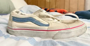Cream and blue Vans suede size 7.5 thumbnail 1