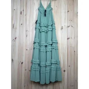 NWT Lulus Lavish Perfection Sage Green Ruffled Tiered Maxi Dress Party Gala XS thumbnail 7