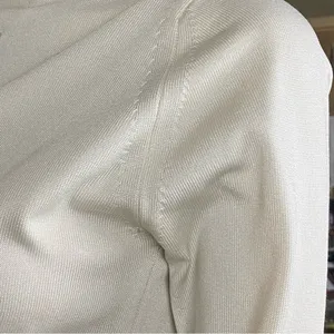 GIVENCHY Sport Vintage 70s Ivory GG Logo Turtleneck Sweater Zipper FLAW Small? thumbnail 12
