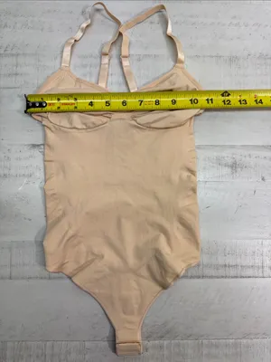 SHAPERX Tummy Control Shapewear Thong Bodysuit Seamless size small-medium thumbnail 5